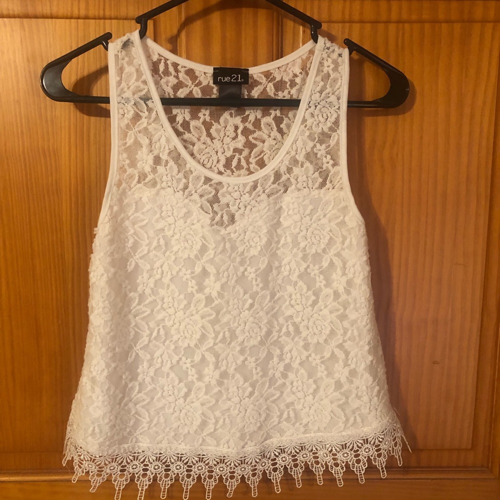 White crop top